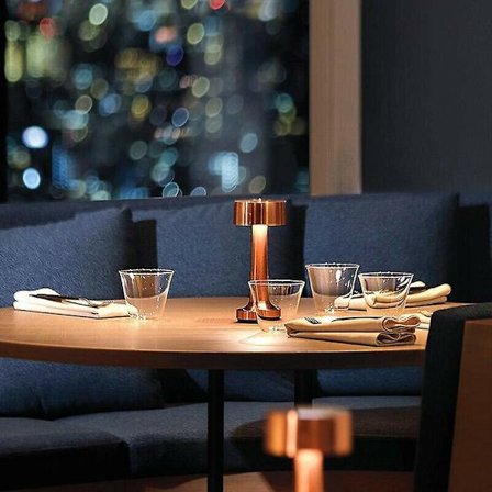 Genopladelig LED Bordlampe Touch Sensor Skrivebordslampe Soveværelse Restaurant Bar Indretning