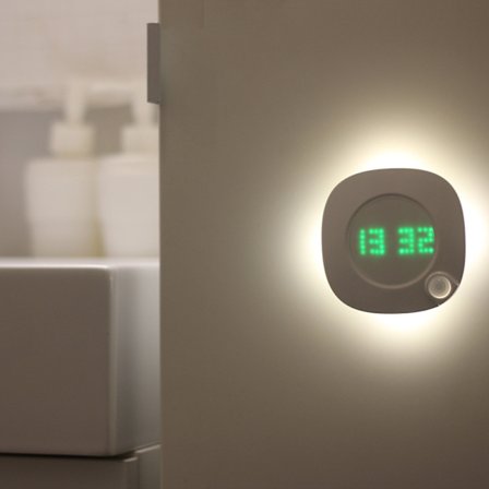 LED PIR Rörelsesensor Väggklocka Lampa 360 grader USB Modern Design Digital Watch Time Inomhus Kök Badrum Study Nattljus