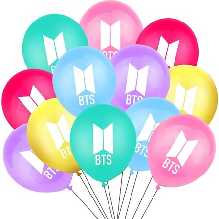 24 stk Bts Ballonger, 12 " Bts Lateksballonger Bts Bursdagsdekorasjoner, Bts Festutstyr For Fans Rosa