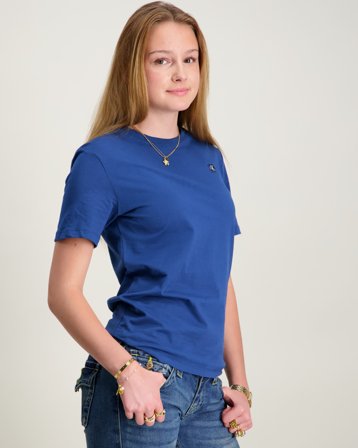 Calvin Klein MONO MINI BADGE REG T-SHIRT Sininen T-paidat Tytöt - Kids Brand Store