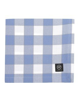 Duk rutig Ted återvunnen Ljusblå - 140x140 cm - Påsk - Recycled by Wille