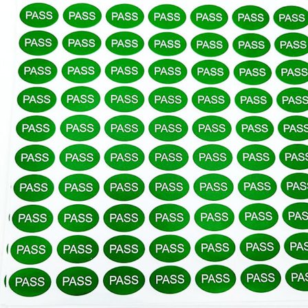 2000 stk. QC-godkendte etiketter Lagerkvalitetsmærker Selvklæbende godkendte etiketter Kontrollerede testede etiketter