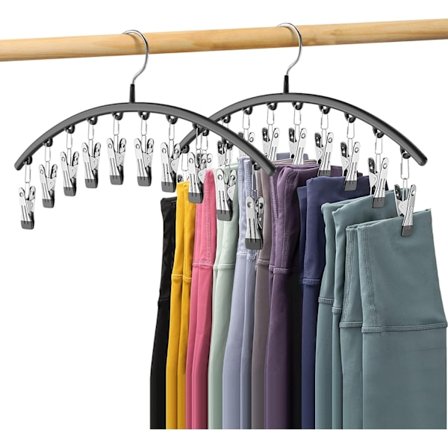 Leggings-organiser för garderob, metallhängare för yogabyxor 2-pack