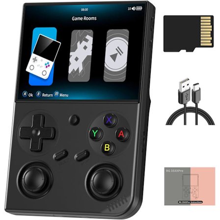 2025 Nyeste Modell RG35XX Pro Retro Håndholdt Spillkonsoll 3,5-tommers IPS-skjerm 64GB Spillkort RG35XX Pro Linux OS Spillspiller 3200m