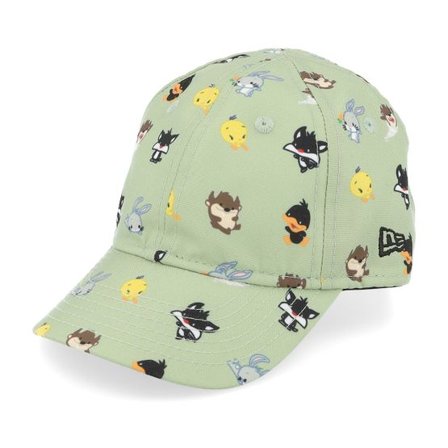 New Era - Grön adjustable Keps - Kids Infant All Over Print 9FORTY Looney Tunes Green Adjustable @ Hatstore