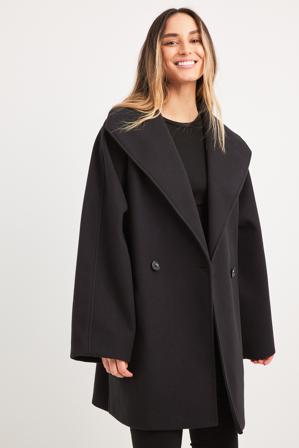 NA-KD Manteau mi-long avec col - Manteaux - Noir - EU 36
