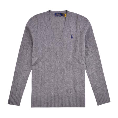 Ralph Lauren, V-neck Knitwear Grijs, Dames, Maat:M