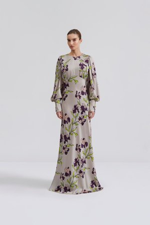 Malina - Alize maxi dress - M - Fall Florals Grey