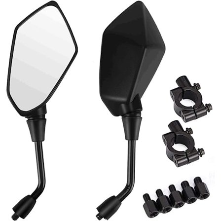 Universelle Motorcykelspejle - Sidespejl - Spejl Sort