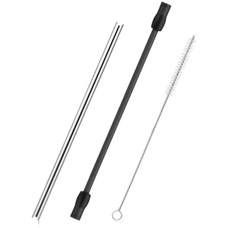 Hopeup 1 sæt kaffemaskine i rustfrit stål mælkerør og rengøringsbørste tilbehørssæt til Bosch Veroaroma og til Siemens Eq.6-serien