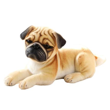 Simulaatiokoiran pehmolelu Pehmeä täytetty nukke - täydellinen 32cm Wrinkled Skin Dog