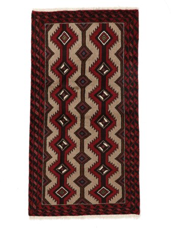 Pequeno Balúchi Tapete 97X182 Lã