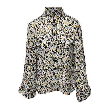 Chloé Pre-owned Floral Blus in Viscose vit, Dam, Dam, Storlek: M