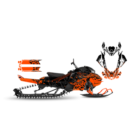 Dekalkit SweTown Ares Black-Orange - Lynx Xtrim RE 3500 850 E-Tec 2018-2018