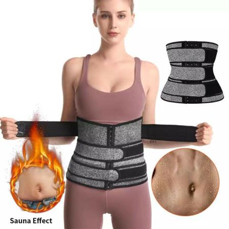 Kvinnor Midja Tränare Body Shaper Tre-breasted Bälte Sport
