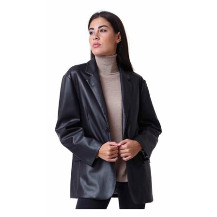 Maliparmi Leather Jakke Sort, Dame