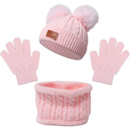 Baby Vinter Varm Strikket Lue Spedbarn Småbarn Barn Heklet Pels Hairball Lue Hat Pom Pom Lue Baby Gutter Jenter