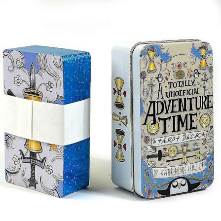 Eventyrtid Tarot 78 stk. kort i en metalæske med guldbelagt kant, tarotkort til spådom, tarotkortspil, smuk indpakning