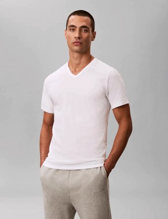 Calvin Klein S/S V Neck 3Pk - White - XXL