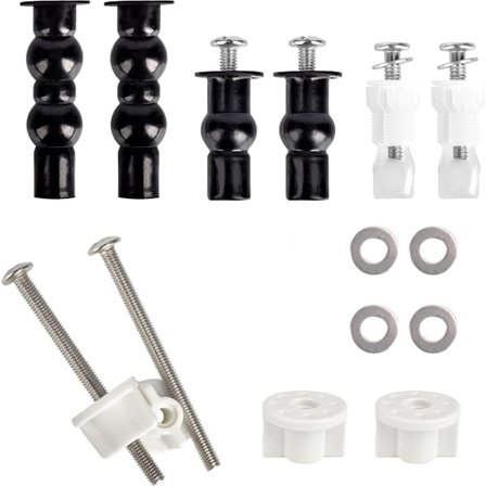 ING WC-istuimen kiinnike, WC-istuimen kiinnitysosat, universaalit WC-istuimen saranat, 18-osainen vaihtosarja, ruostumaton teräs, WC-istuimen osille