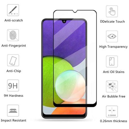 Samsung Galaxy A22 5G 2.5D HD 0.3mm skærmbeskytter Svart