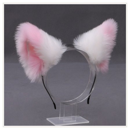 Furry Animal Cat Ears Hodebånd Katt Hodeplagg Halloween Cospl