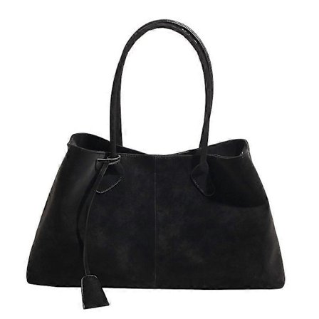 Dame ruskind håndtaske, vintage stil, pendler shopper taske med stor kapacitet, elegant og alsidig tote taske.