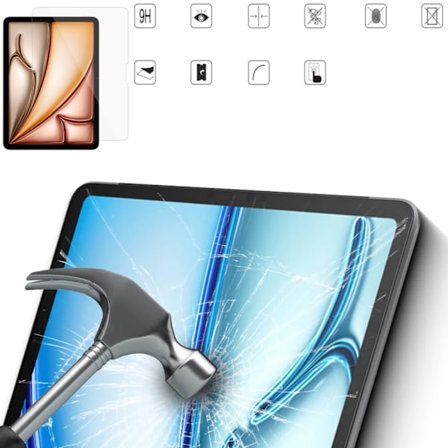 iPad Air 13 tommer M2 2024 skærmbeskytter hærdet glas 9H