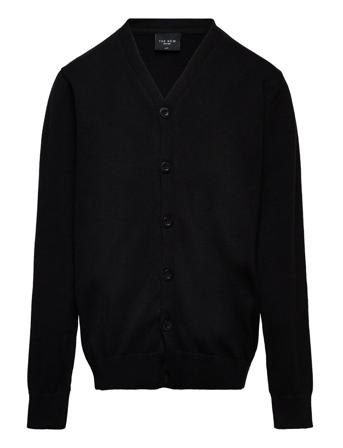 The New Knit Cardigan Him Noos Strikkegenser Cardigan Svart The New*Betinget Tilbud