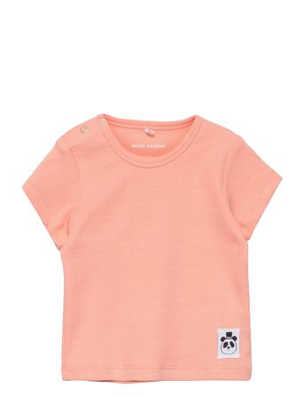 Solid Rib Ss Tee Pink Mini Rodini