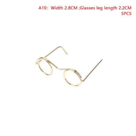 5 STK Retro Doll Miniature Briller Lensless Eyewear Legetøj DIY Doll
