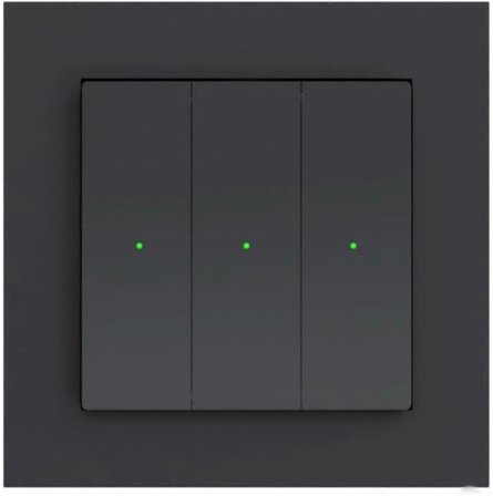 Heatit Z-Push Wall Controller Sort Z-Wave bryter