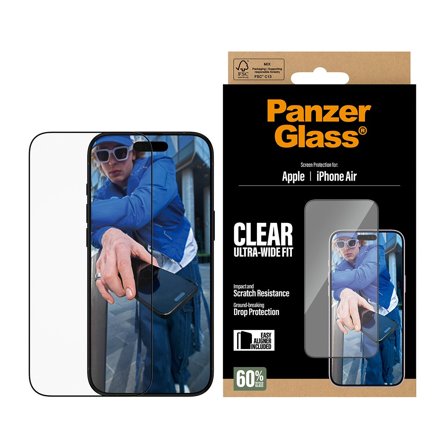 Panzer iPhone Air | Ultra-Wide Fit w. EasyAligner Screen Protector PanzerGlass - High quality tempered glass screen protector