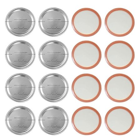 30 st Mason Jar-lock med datumskivor, tennplåt, lock till burkar, tillbehör till burkar, lock till burkar