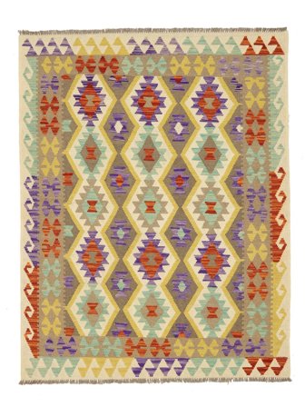 Mały Kilim Afgan Old Style Dywan 155X196 Wełna