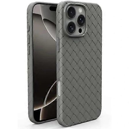 Compatible with iPhone 16 Pro Max Case, Heat Dissipation and Breathable, Lightweight and Drop-Proof with Trendy Woven Pattern Design
