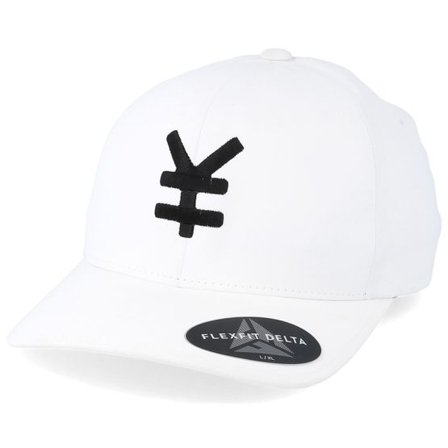 Yapan - Vit flexfit Keps - Yen Delta White/Black Flexfit @ Hatstore