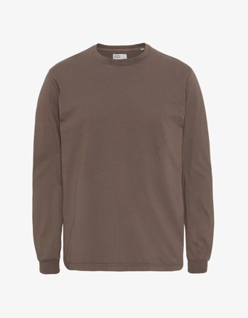 Oversized Organic LS T-shirt - Cedar Brown - L