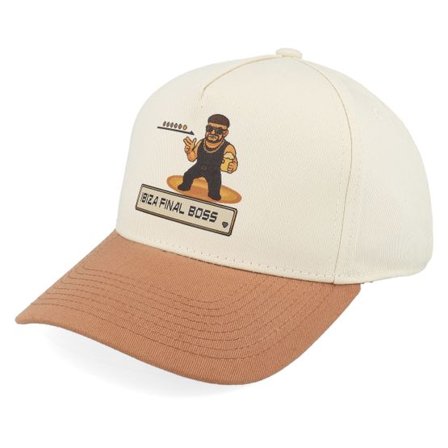 Iconic - Beige adjustable Keps - Ibiza Final Boss Stone/Caramel A-frame Adjustable @ Hatstore