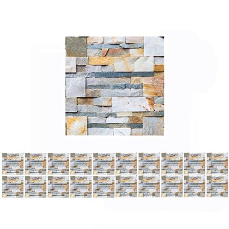 20 kpl 3D-tiiliseinätarra Itsekiinnittyvät seinätarrat 5 5