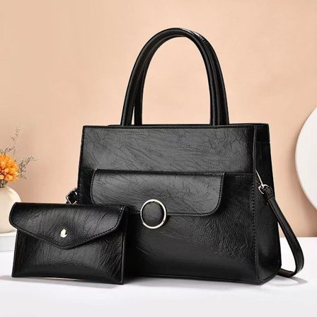 Retro handväska för mamma, stor kapacitet och elegant axelväska