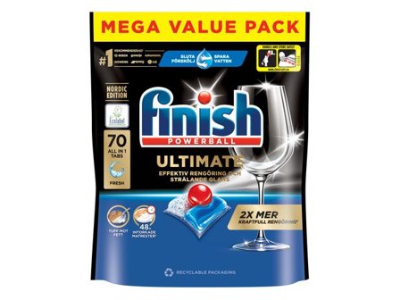 FINISH Maskindisk Ultimate All in 1 tabletter 70/fp - Lyreco - Städ och hygien - Diskrengöring - Maskindiskmedel