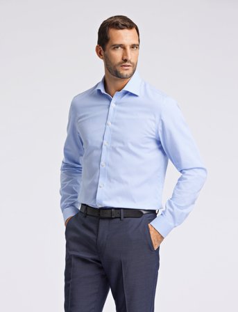 Lindbergh Black Technical Striped Shirt L/S - Blue - S