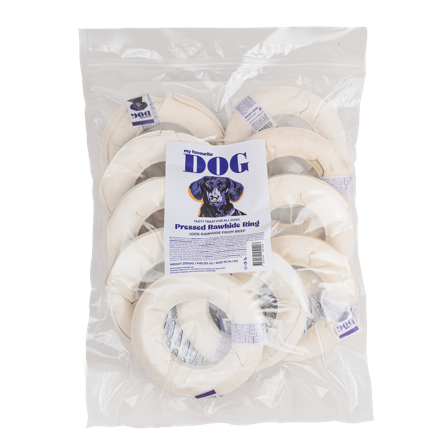 My favourite DOG - Presset råhudring 15 cm, 10-pk - Hund - Hundegodbiter & tyggebein - Tyggeringer & tyggesnacks - ZOO.no