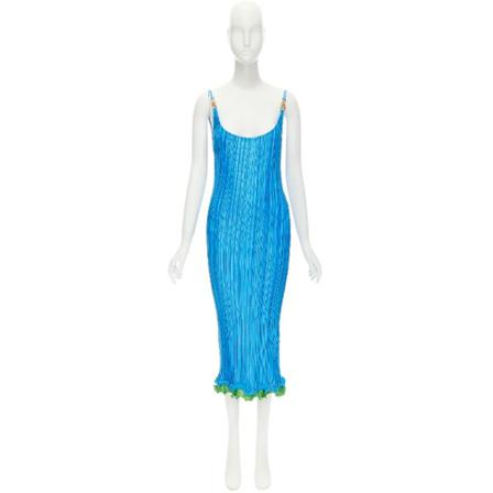 Versace Pre-owned - Vintage Klänningar - Blå - Dam - Storlek: M, Dam, Storlek: M