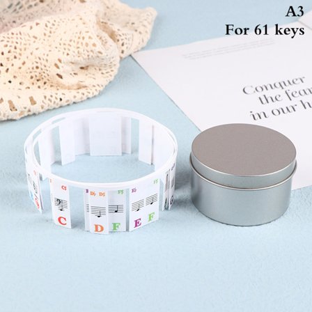 61 tangenter Avtagbart piano för KEY Labels Piano Keyboard Stickers A1