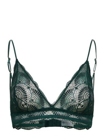 The Hunter Lace Triangle Bralette Green Understatement Underwear