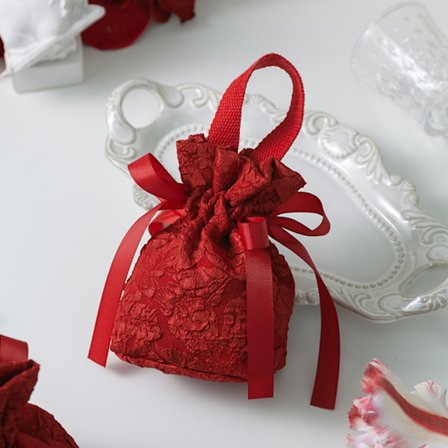 Godteri Snørepose Bryllupsgaveposer RØD