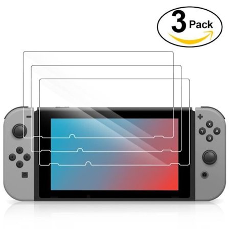 För Nintendo Switch Härdat glas [Premium Tempered Glass] Ultratunn [0,48 mm] Clarity Clear Screen Protector Film