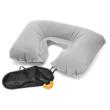 Go Go Gadget - Uppblåsbar Nackkudde - Ögonmask - 1x Reseset - Hög Kvalitet - Hållbar